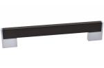 Ручка-скоба 288мм, отделка хром матовый лакированный + венге