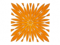 Комплект декоративных панелей DAISY 254х254мм (6 штук), отделка оранжевая