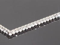 Накладка декоративная торцевая с кристаллами, отделка никель + горный хрусталь